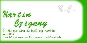 martin czigany business card